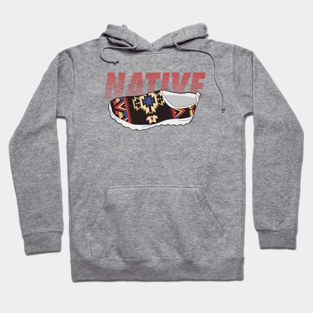 Native American Footwear Design 1 Hoodie by Eyanosa